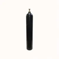 Газовый баллон 50 л азотный стальной бесшовный 300 бар с латунным вентилем, новый черный - Cylinder 50 liters 300 bar black color valve DIN9 (G3-4)