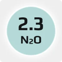 Закись азота (N20) техническая 2.3 (99,3%) в баллоне 50л, наполнение 31 кг., соединение G3/4 (DIN 9)